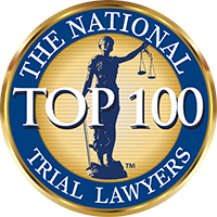 national top 100 trial lawyers badge