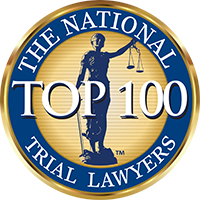 national top 100 trial lawyers badge